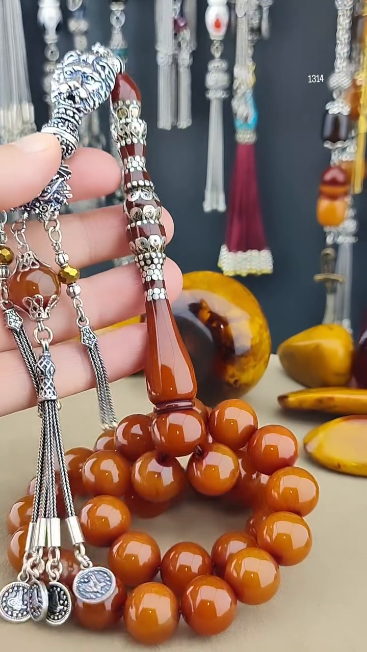 مسبحة كهرب مضغوط شغل يدوي مع شاهد مشغولة - 13×14 مم (1/1)