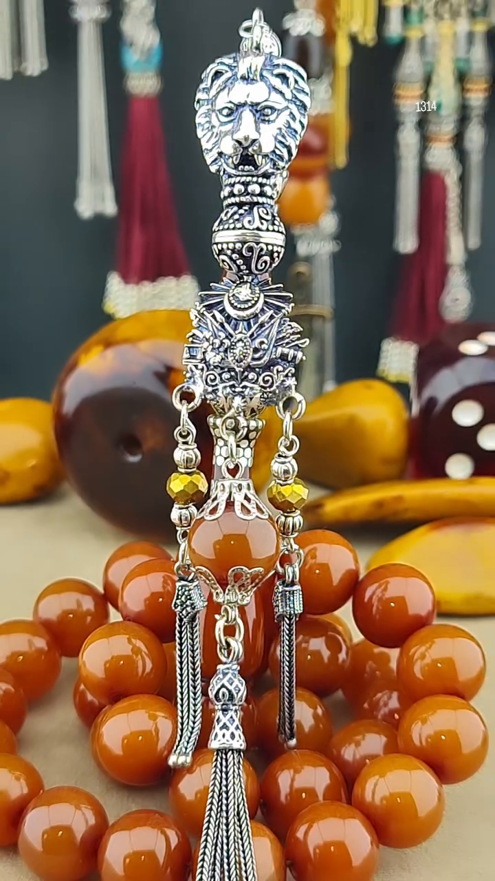 مسبحة كهرب مضغوط شغل يدوي مع شاهد مشغولة - 13×14 مم (1/1)