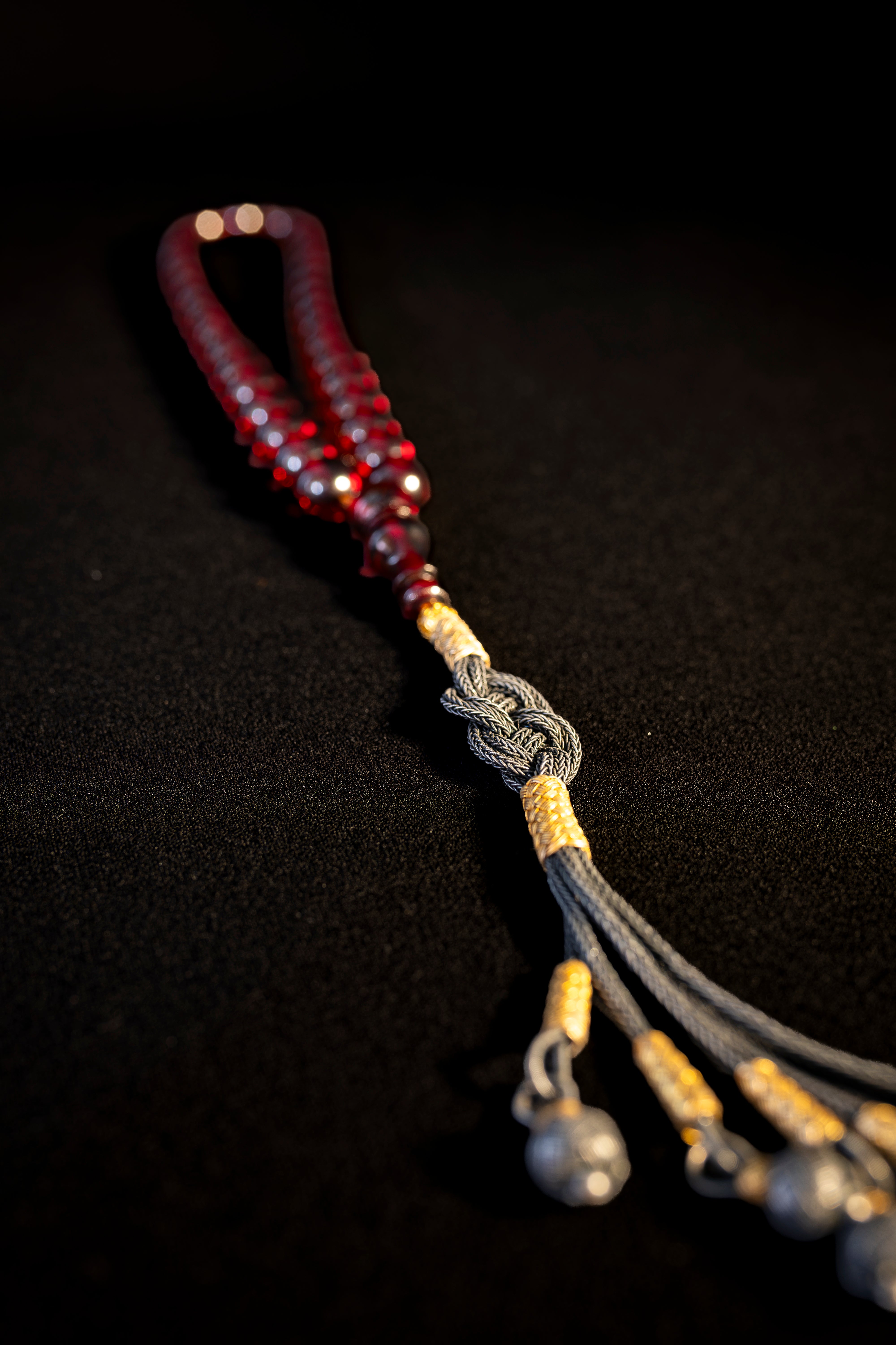 Electric Amber rosary with a unique Ottoman design (1/1) with 1000 silver tassel - (12 mm)